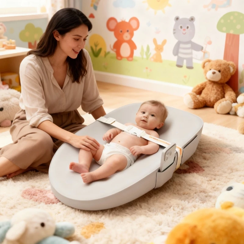Diaper Changing Mat - Cambiador de Bebé Antideslizante con Características