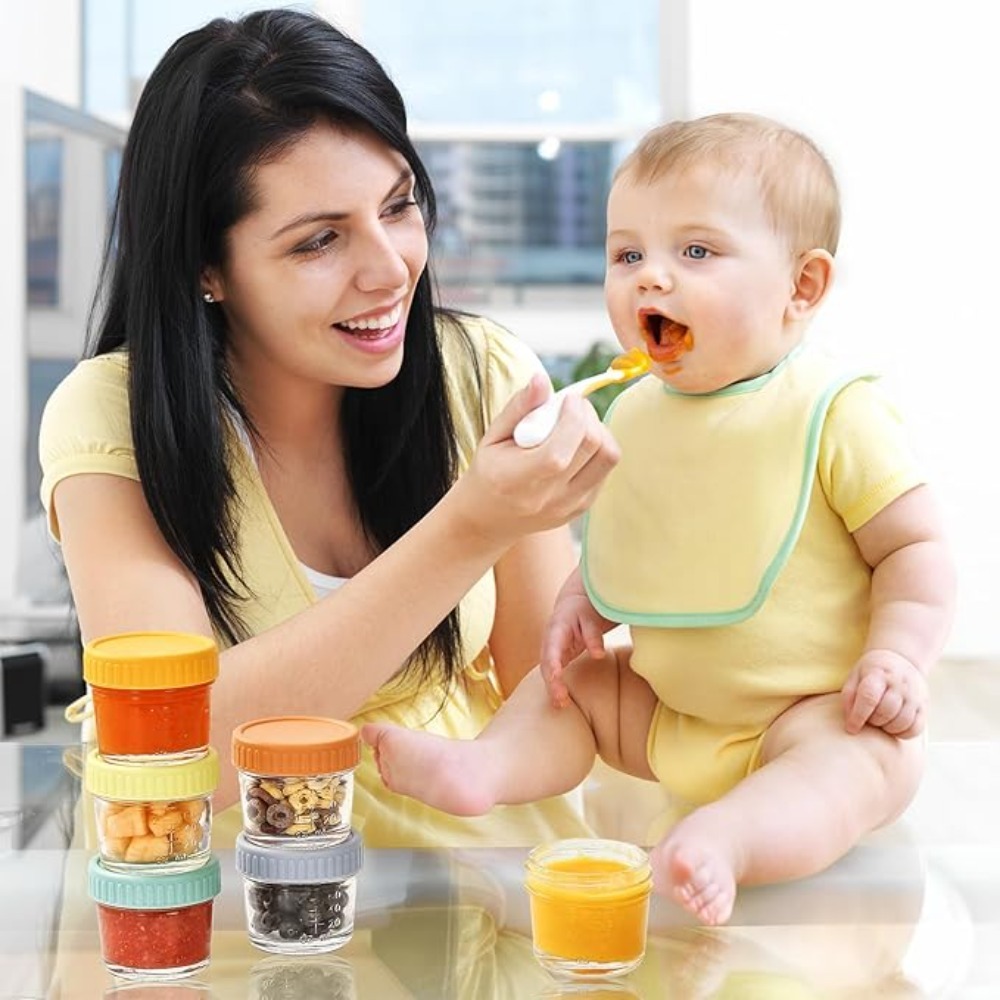 Baby Food Storage Jar - Juego de 6 Frascos de Vidrio