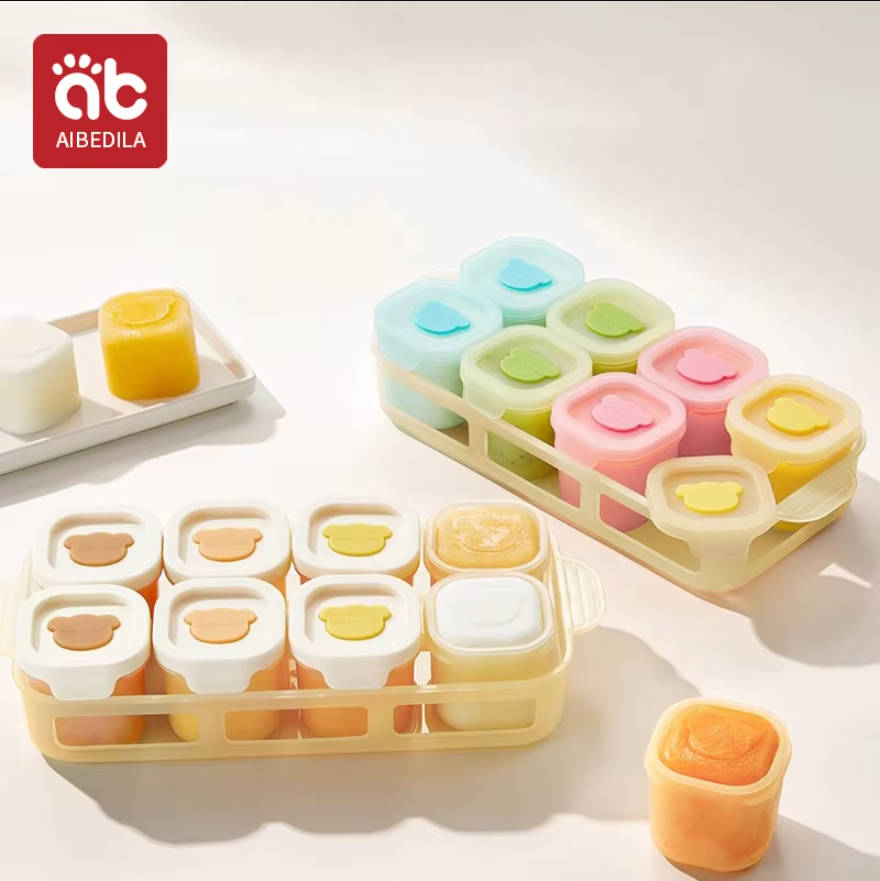 Baby Food Storage Jar - AIBEDILA Bandeja de silicona para congelar