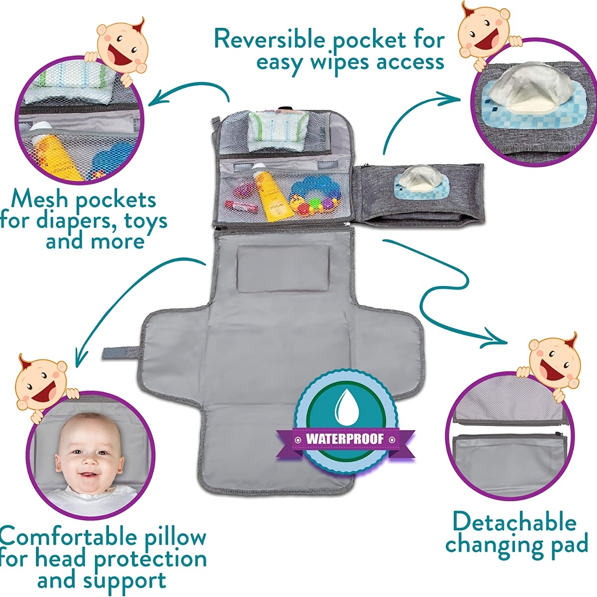 El mejor cambiador de bebé y c - Diaper Changing Mat reseña y precio